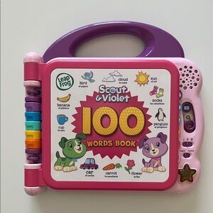 LeapFrog Scout & Violet 100 Words Book - Pink & Purple